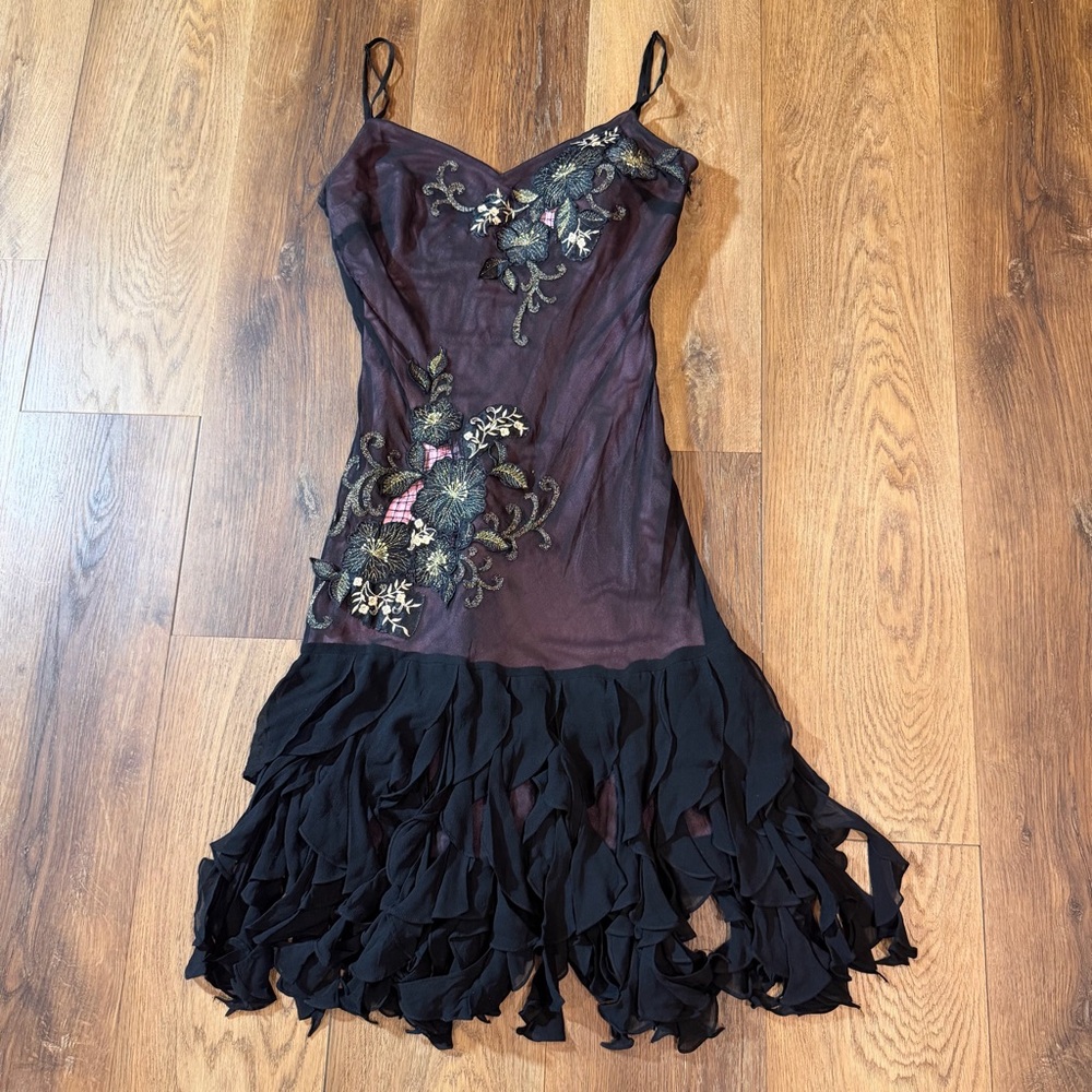 Vintage Y2K 100% Silk Dress Vintage Silk Dress Sue Wong Dress Fairy 20s - Picture 12 of 17
